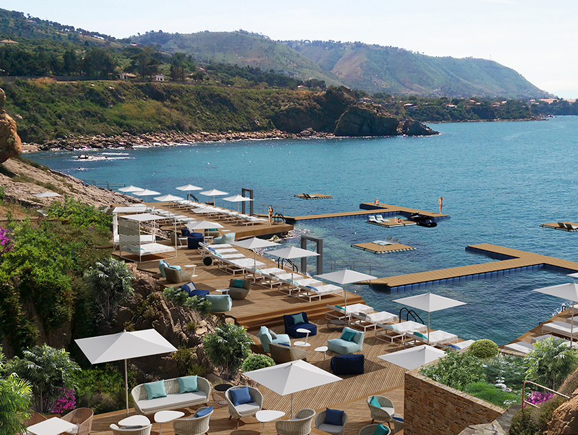 חוף ים בקלאב מד Cefalu איטליה