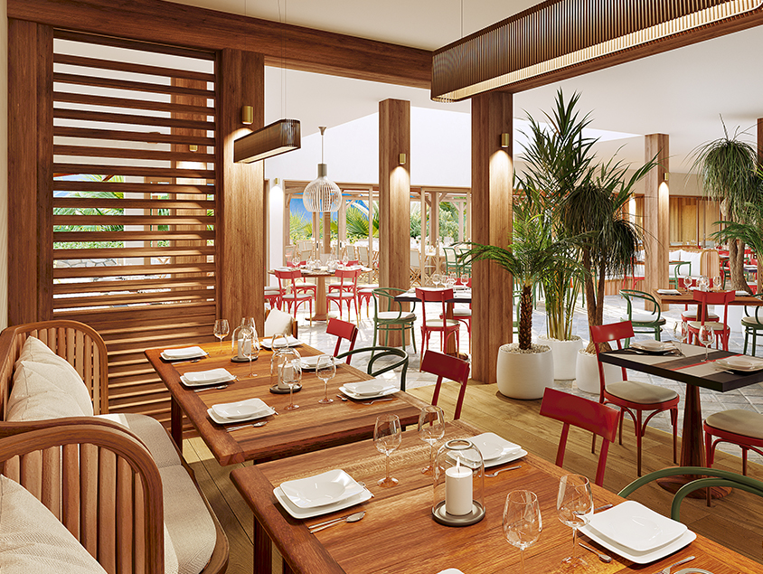 חדר אוכל קלאב מד La Pointe aux Canonniers מאוריציוס